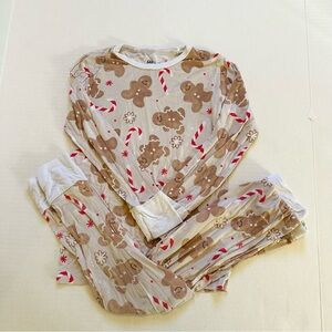 Bums & Roses Bamboo Gingerbread Kids Pajama Set